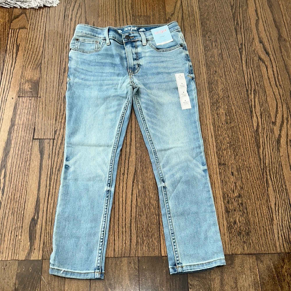 NWT Cat & Jack Denim Skinny Husky Stretchy Little Girl Jeans Size 8